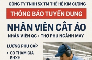 Tuyển Nhân Viên Khâu Sản Xuất (Full-time / Part-time / Thời vụ) — Làm Ngay Tại Tân Phú, TP.HCM